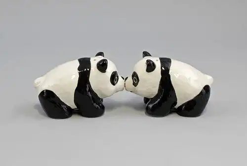 9976108 Paar Salz- u. Pfeffer Streuer Pandas Keramik 8x5x5cm