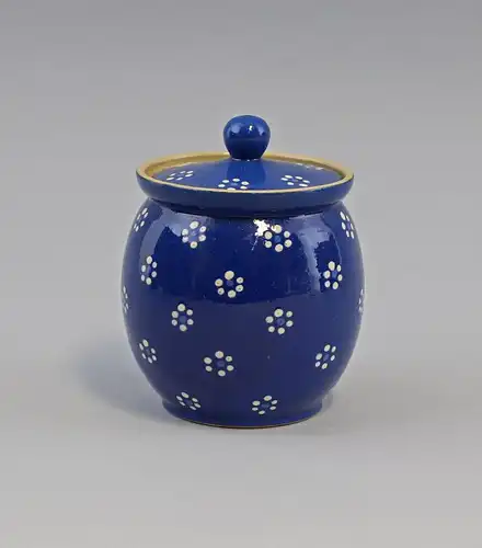 99845485 Keramik Deckeldose Zuckerdose Vorratsdose Dose Bürgel Thüringen H13cm