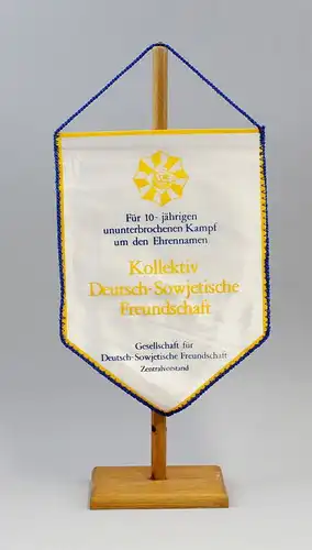 9990134 DDR Wimpel 10 Jahre Kampf Kollektiv Deutsch-Sowjetische Freundschaft DSF