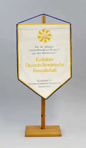 9990133 DDR Wimpel 20 Jahre Kampf Kollektiv Deutsch-Sowjetische Freundschaft DSF