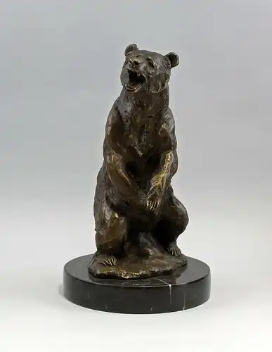 9937741 Bronze-Plastik Skulptur Grizzly-Bär Braunbär sign. Barye 20x36,5cm