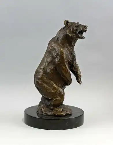 9937741 Bronze-Plastik Skulptur Grizzly-Bär Braunbär sign. Barye 20x36,5cm