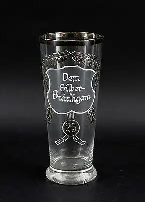 Andenken-Glas Silberhochzeit "Dem Silberbräutigam" 99835277