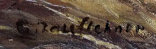 99860159 Öl-Gemälde signiert C. Kauflehner Blick ins Tal Landschaft