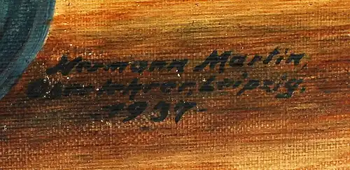 99860191 Öl-Gemälde sign. Hermann Martin 1937 Rosenstillleben