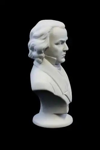 9942310 Porzellan Figur Wagner&Apel Büste Beethoven weiß bisquit H15cm