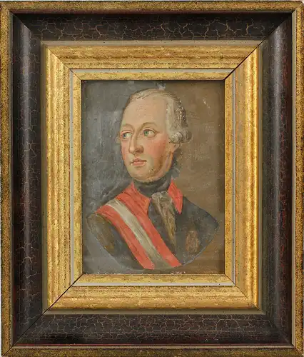99860073 Kleines Ölgemälde Porträt Kaiser Joseph II. Habsburg Österreich HRR