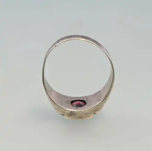 99825544 Ring mit rotem Stein Silber Gr.57