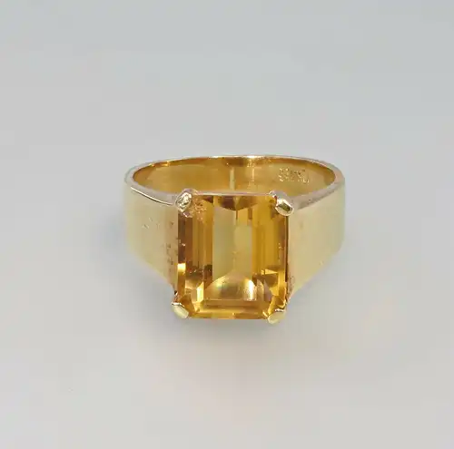 99825536 Üppiger Citrin-Ring 750er Gold 7,87g Gr.56