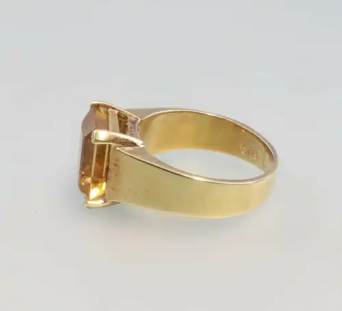 99825536 Üppiger Citrin-Ring 750er Gold 7,87g Gr.56
