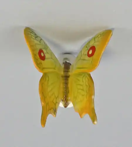 9959471 Porzellan Figur Wand-Schmetterling gelb Ens 6x5x4cm