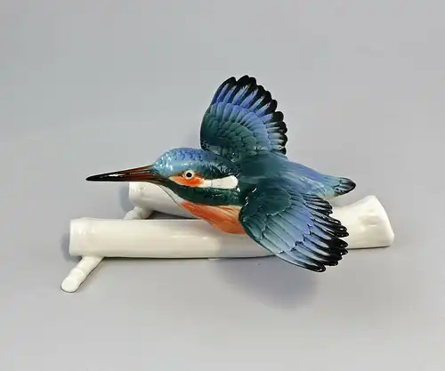 Porzellan Figur Wandvase Eisvogel fliegend Ens H19cm 9941282