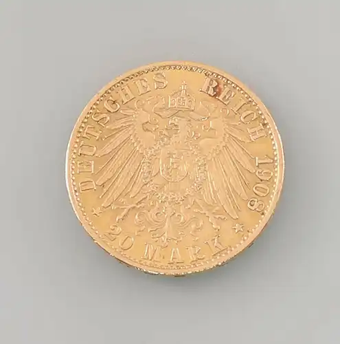 8408006 Goldmünze 20 Mark Deutsches Reich Preussen 1908