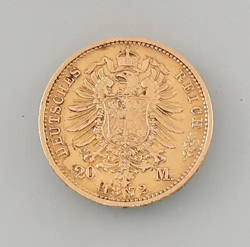 8408005 Goldmünze 20 Mark Deutsches Reich Preussen 1872