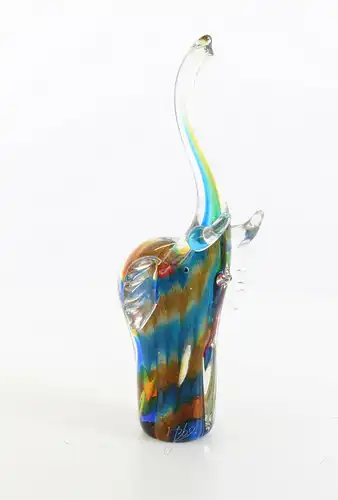 9973547-dss Glas Figur Murano Stil Elefant 34x13x14cm neu