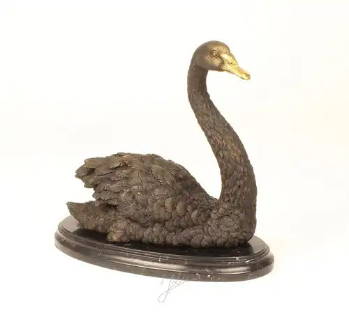 Bronze-Skulptur Schwan neu 9973241-dsp