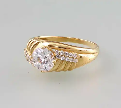 8425075 585er GG Gold Ring Zirkonia Gr.66