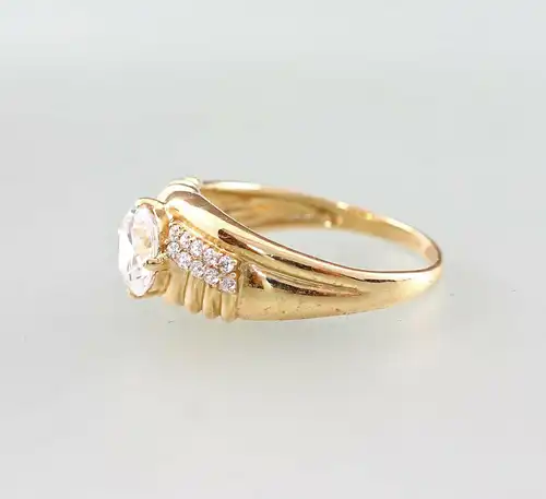 8425075 585er GG Gold Ring Zirkonia Gr.66