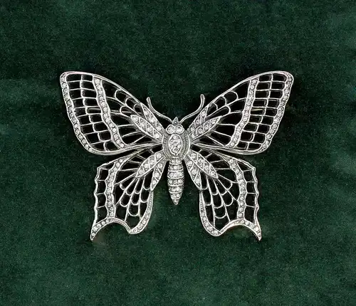 925er Silber Brosche Schmetterling mit Swarovski-Steinen 9901530