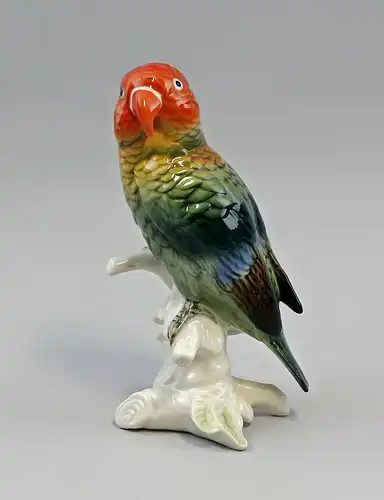 Porzellanfigur Vogel Pfirsichköpfchen  Ens H15,5cm 9941559