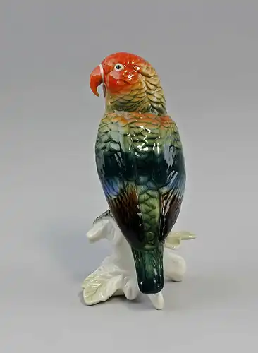 Porzellanfigur Vogel Pfirsichköpfchen  Ens H15,5cm 9941559