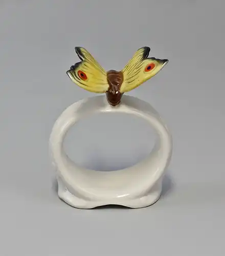 Porzellan Serviettenring mit Schmetterling gelb Ens H7,5cm 9941321