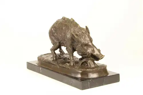99937644-dss Bronze Skulptur Wildschwein Figur neu