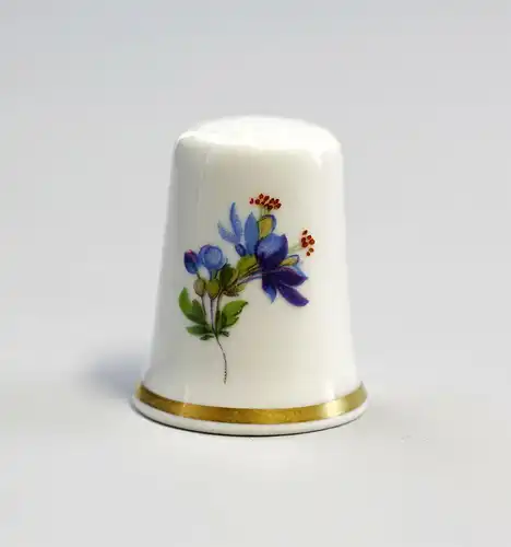 Kämmer Porzellan Fingerhut Blume blau 2,4x3cm 9988204