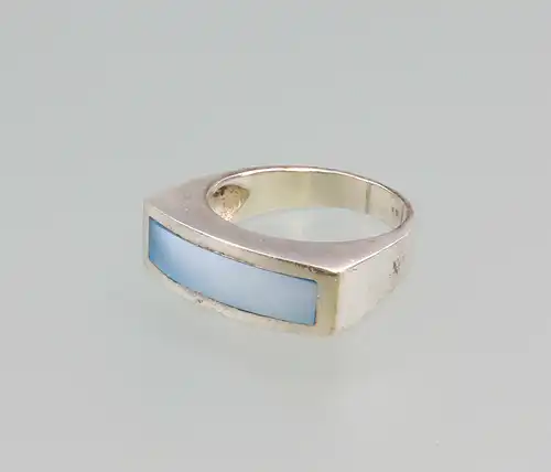 9925711 925er Silber Ring Perlmutt blau Gr.60