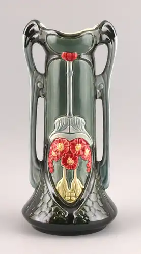 9937130-dss Keramik Jugendstil Vase Floraldekor neuzeitlich