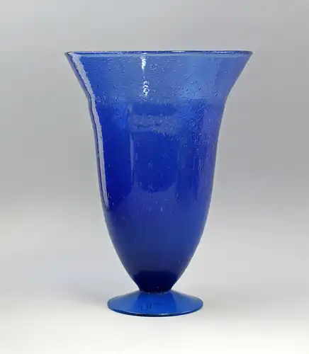 99835185 Blaue große Kratervase Glas