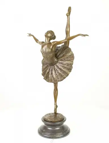 9973591-dss Große Bronze Skulptur Figur Ballett Tänzerin Ballerina 36x20x66cm