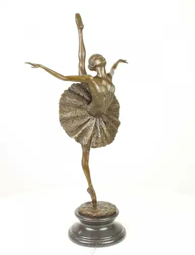 9973591-dss Große Bronze Skulptur Figur Ballett Tänzerin Ballerina 36x20x66cm