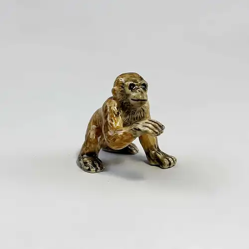 9982084 Miniatur Porzellan Figur Orang Utan Baby 3,5x3cm