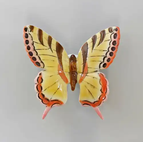 9941042 Porzellan Figur Schmetterling gelb-rot Ens 10x3x10cm
