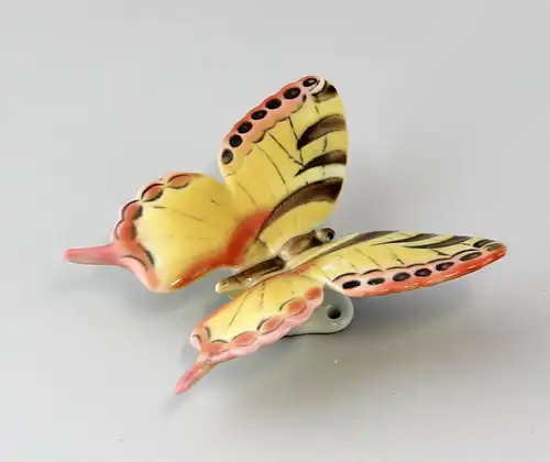 9941042 Porzellan Figur Schmetterling gelb-rot Ens 10x3x10cm