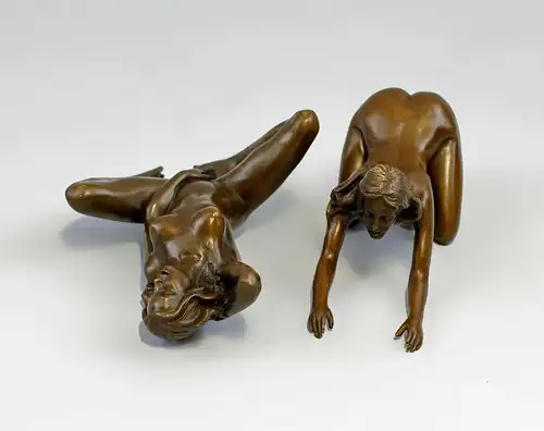 9937830-dss Bronze Skulptur Patoue Liebendes Paar Akt erotisch LGBT 18x10x8cm