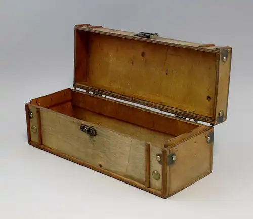 9977541 Schatulle Schmuck-Truhe Box Holz Flaschen-Koffer 13x13x35cm