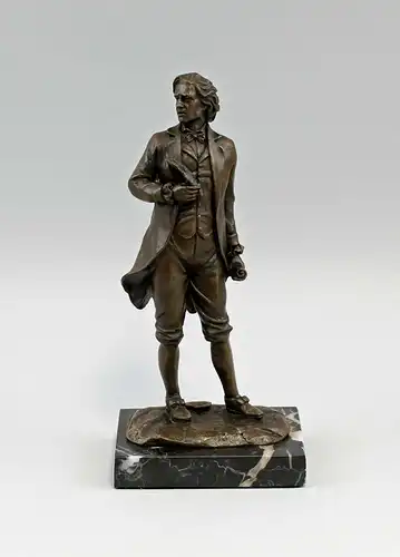 9973047-dss Bronze Figur Skulptur Beethoven Komponist H22cm