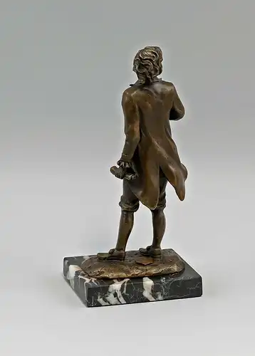 9973047-dss Bronze Figur Skulptur Beethoven Komponist H22cm