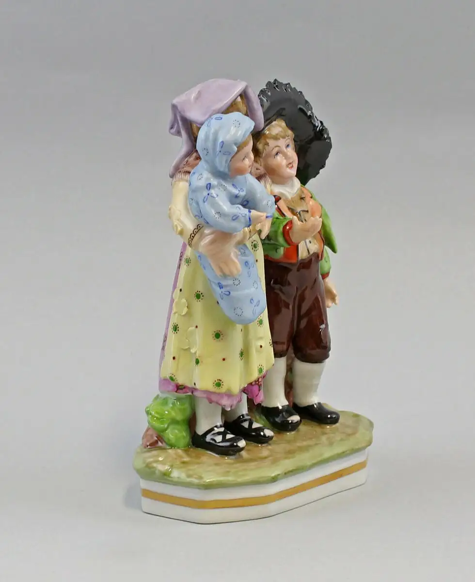 9959521 Porzellan Figur Kinder-Gruppe Geschwister Ernst Bohne 12x8x18cm 3