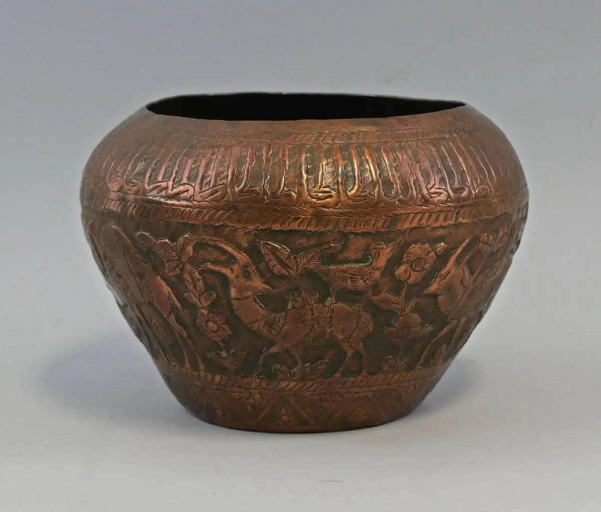 99833198  Vase Übertopf Blumentopf Vorderasien Orient Kupfer/Messing antik 0
