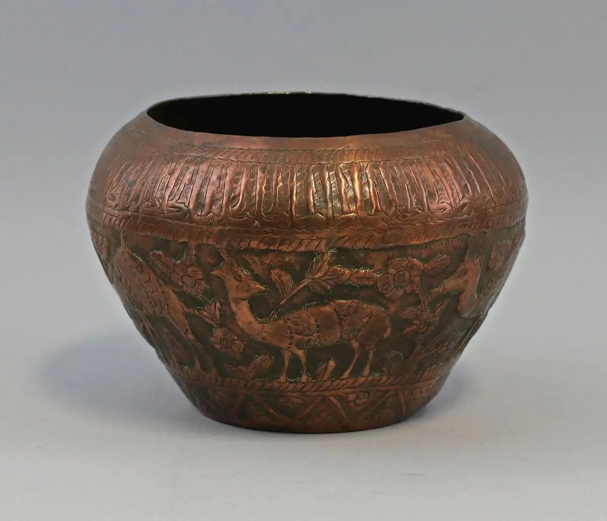 99833198  Vase Übertopf Blumentopf Vorderasien Orient Kupfer/Messing antik 2