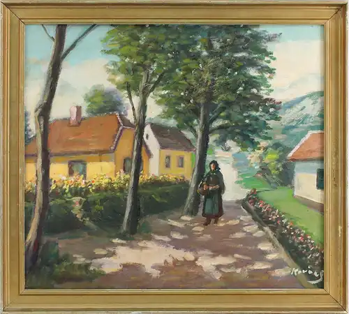8560012 Öl-Gemälde Koray Ungarisches Dorf