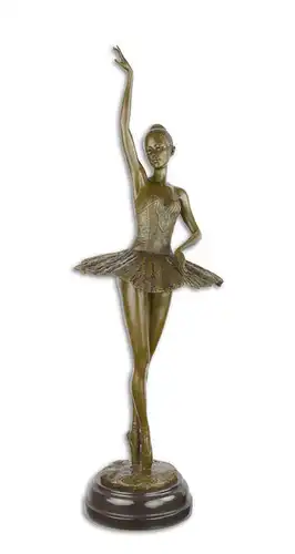 9973622-dss Bronze Figur Skulptur Ballerina Mädchen 22x20x66cm