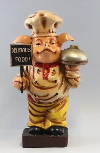 8375005 Kundenstopper / Deko-Figur Schwein "Delicious Food!"