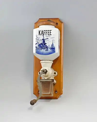 99845087 Wandkaffeemühle Leinbrock Holländerdekor um 1930