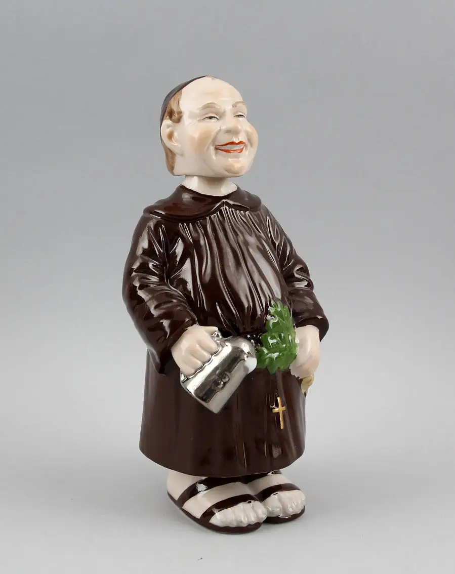 9941216 Porzellan Figur Wackelfigur Mönch Albert Stahl/Ens H22cm 0
