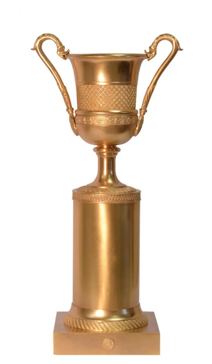 99937966-dss Bronze Pokal Amphore Sockel prunkvoll 14x21x42cm 0