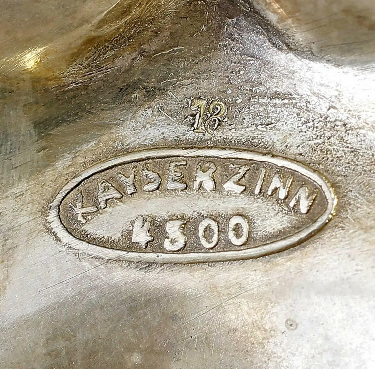 99830058 Versilberter Jagdpokal Entwurf Hugo Leven Kayserzinn 4500 Jugendstil 1